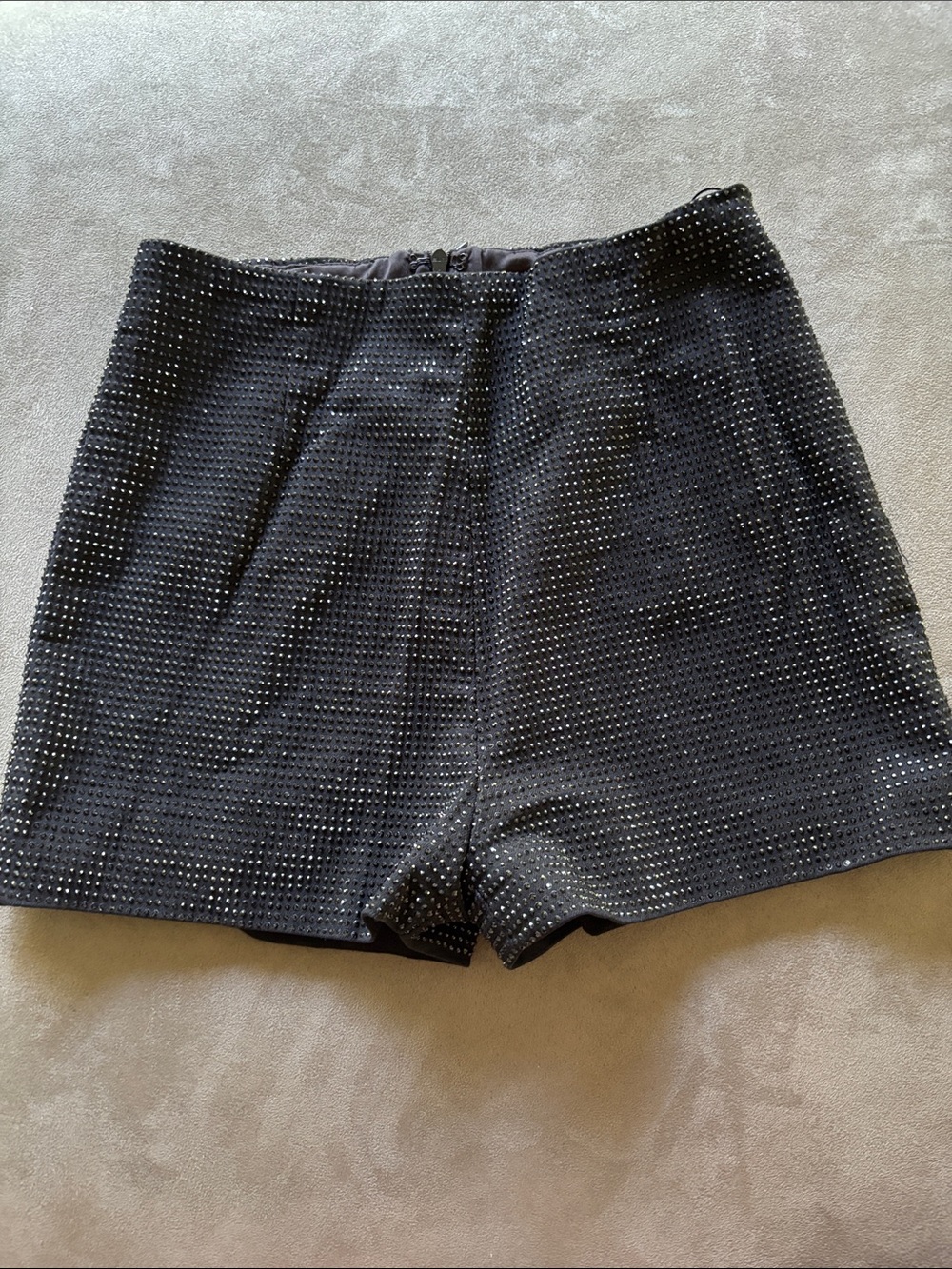 Black Embellished Women’s Micro Shorts